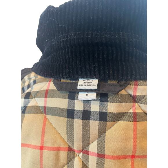 Burberry Coat Quilter Puffer Barn Jacket LOGO Cotswold Black House Check Plaid S - Picture 13 of 16